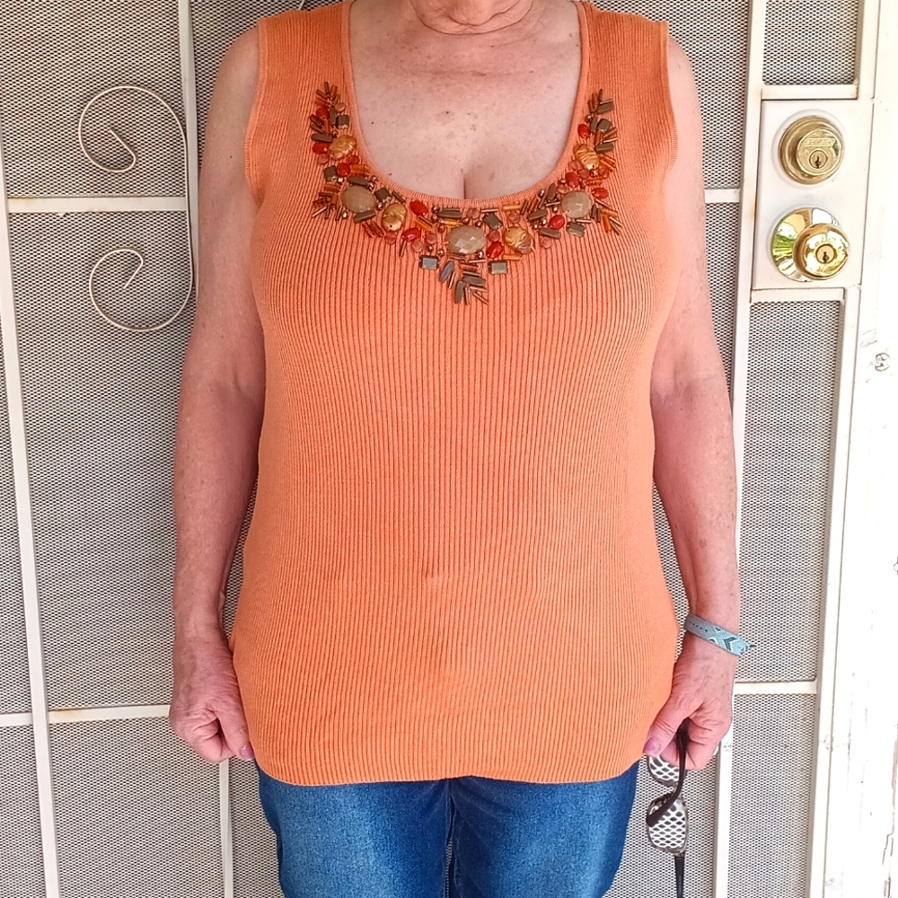 Ruby Rd  Beaded Tank